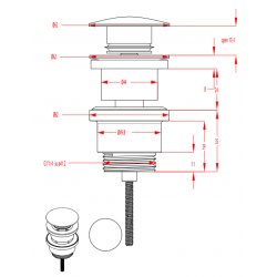 Βαλβίδα Νιπτήρα Clic-Clac Eurorama R0338-220 Bronze